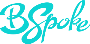 Logo of BSpoke featuring stylized, turquoise lettering.
